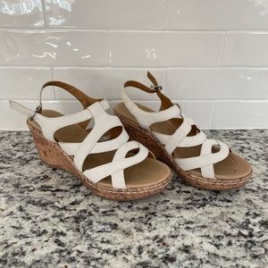Boc Wedge White Heels Size 7